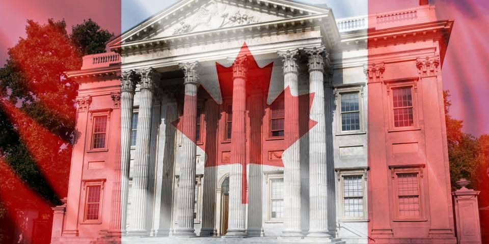 Canada Flag and Bank