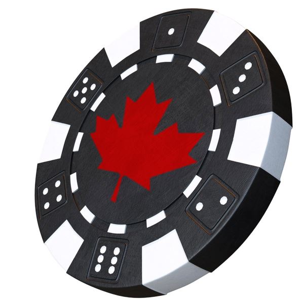 Poker Chip and Canada Maple Leaf