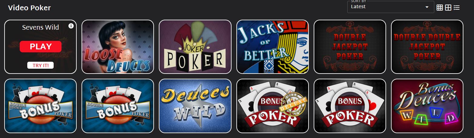 Red Dog Casino Video Poker